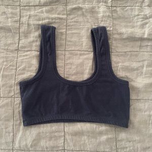 ARQ Wide Strap Bra in Navy